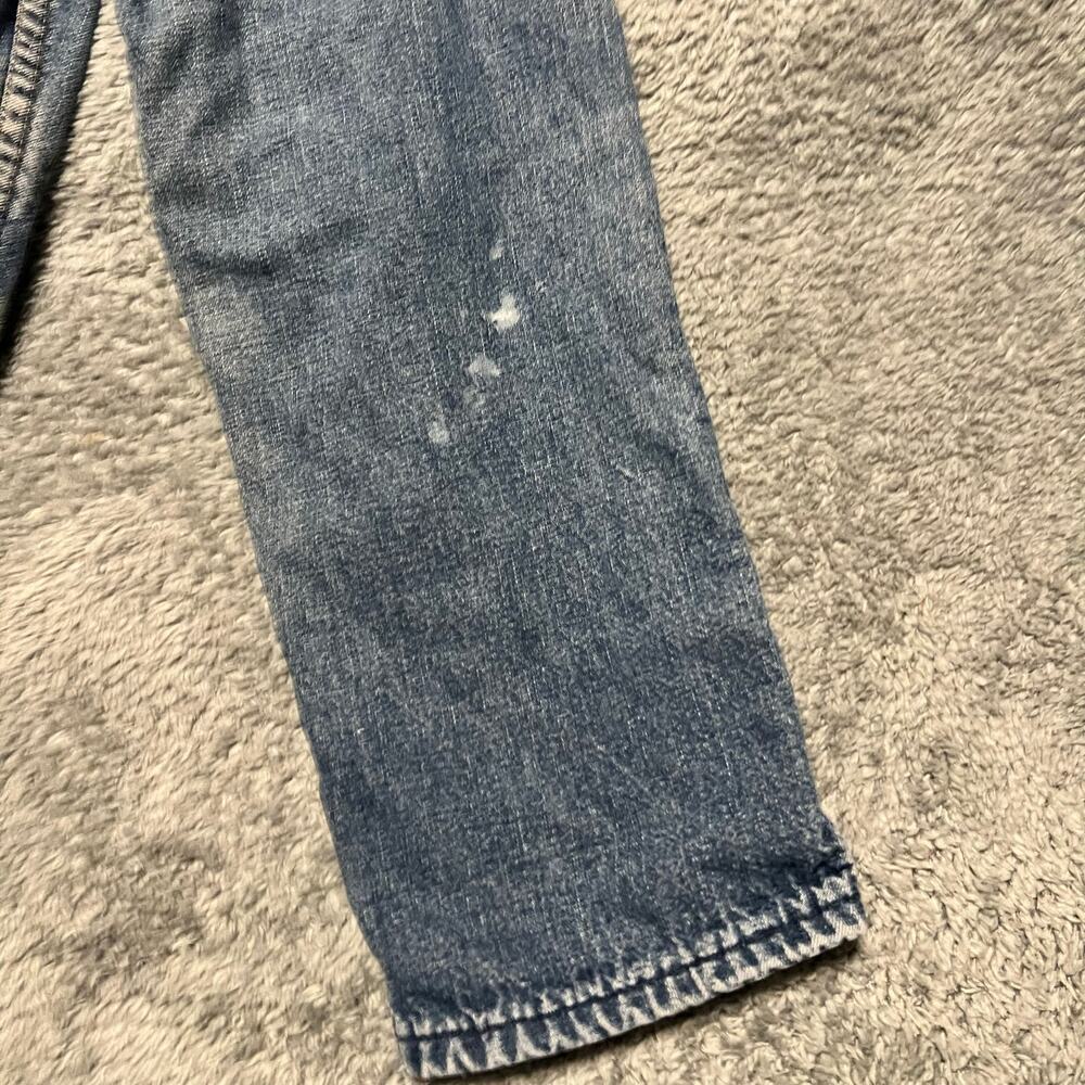 Vintage OshKosh Overalls Kids Youth XS 5 Girl Pink Lined Distressed Vestbak Jean - Picture 5 of 10